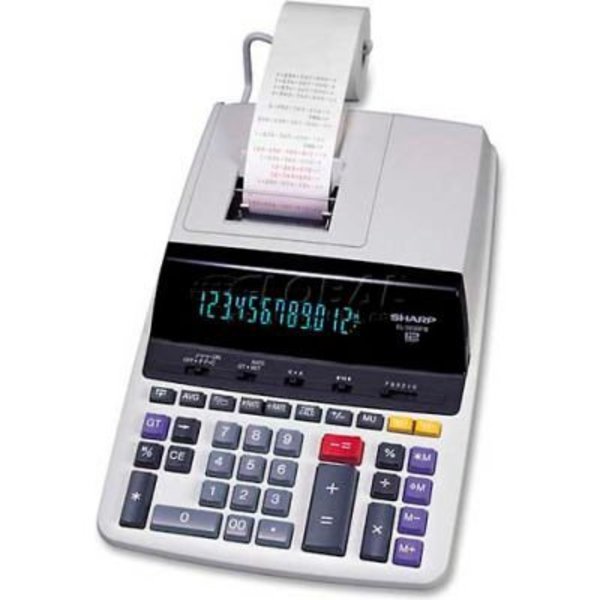 Sharp Electronics Sharp® 12-Digit Calculator, EL2630PIII, 2 Color Printing, 8-1/4" X 11-1/3" X 2-1/5", White EL2630PIII